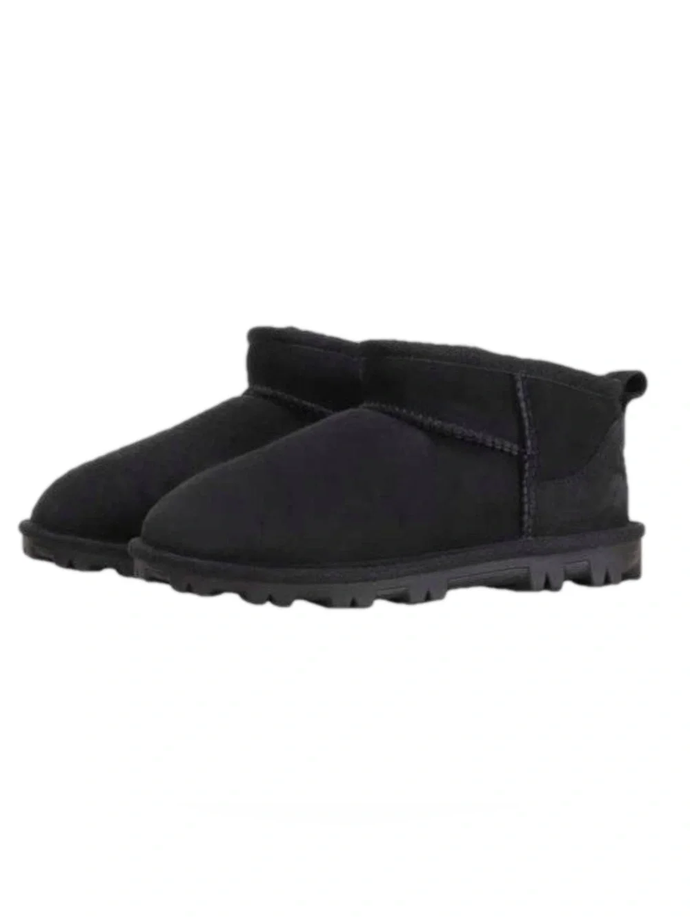 Kirkland Signature Black Shearling Booties Kids Size 1, 2, 3, or 4 NIB NEW